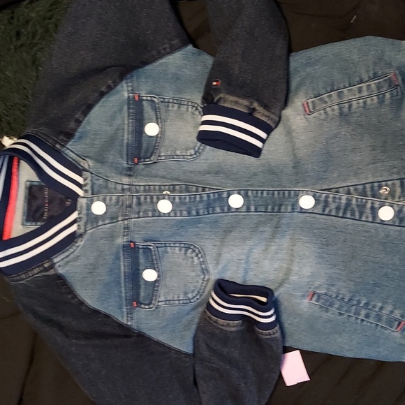 Tommy Hilfiger Jackets & Blazers - So 90s! Denim full snap bomber jacket by Tommy hilfiger